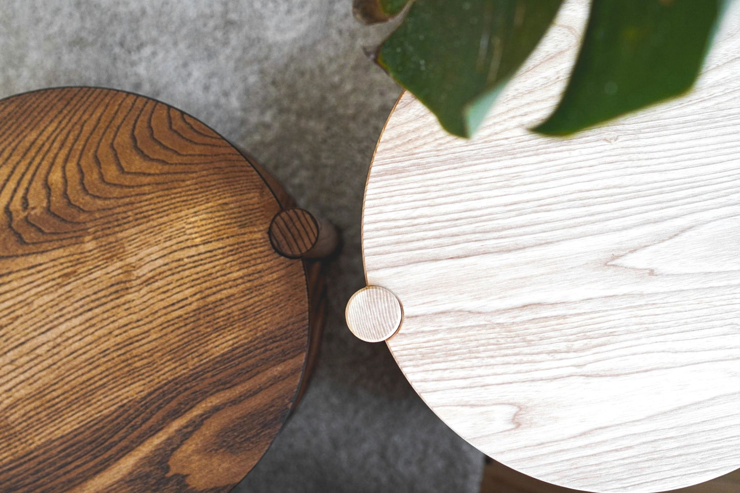 Wood Side Table Tall