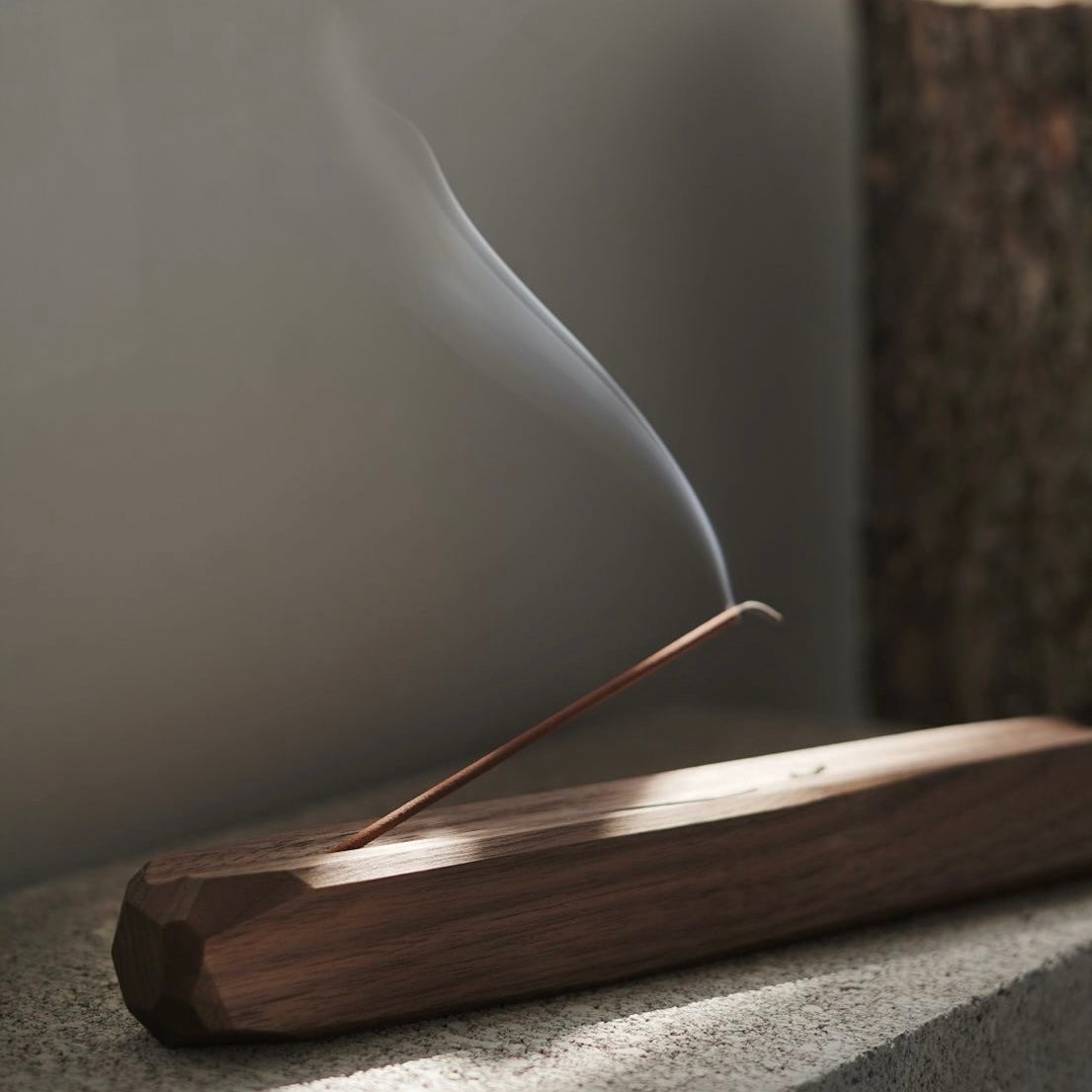 Walnut Wood Incense Holder