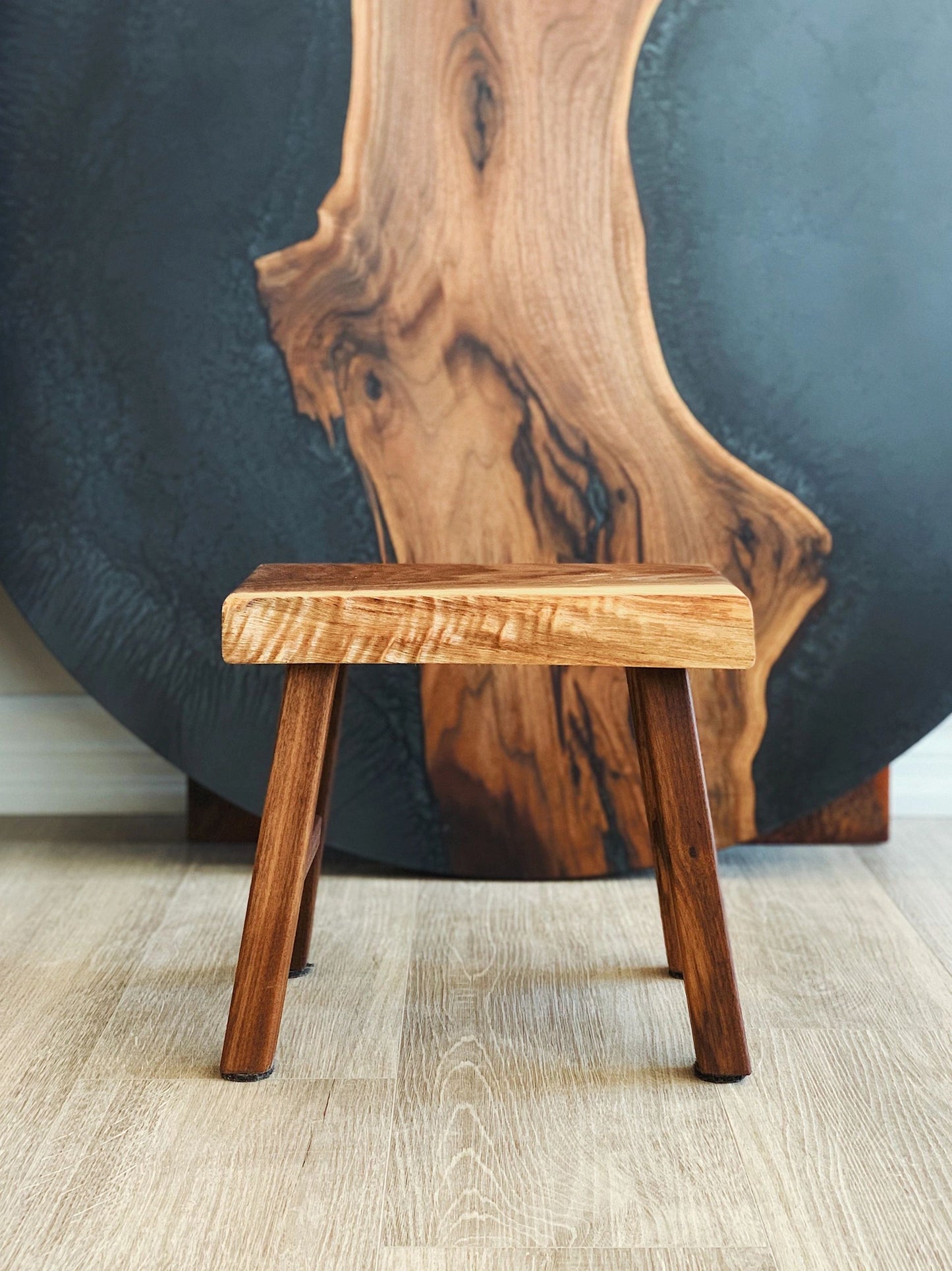 Live Edge Walnut Stool