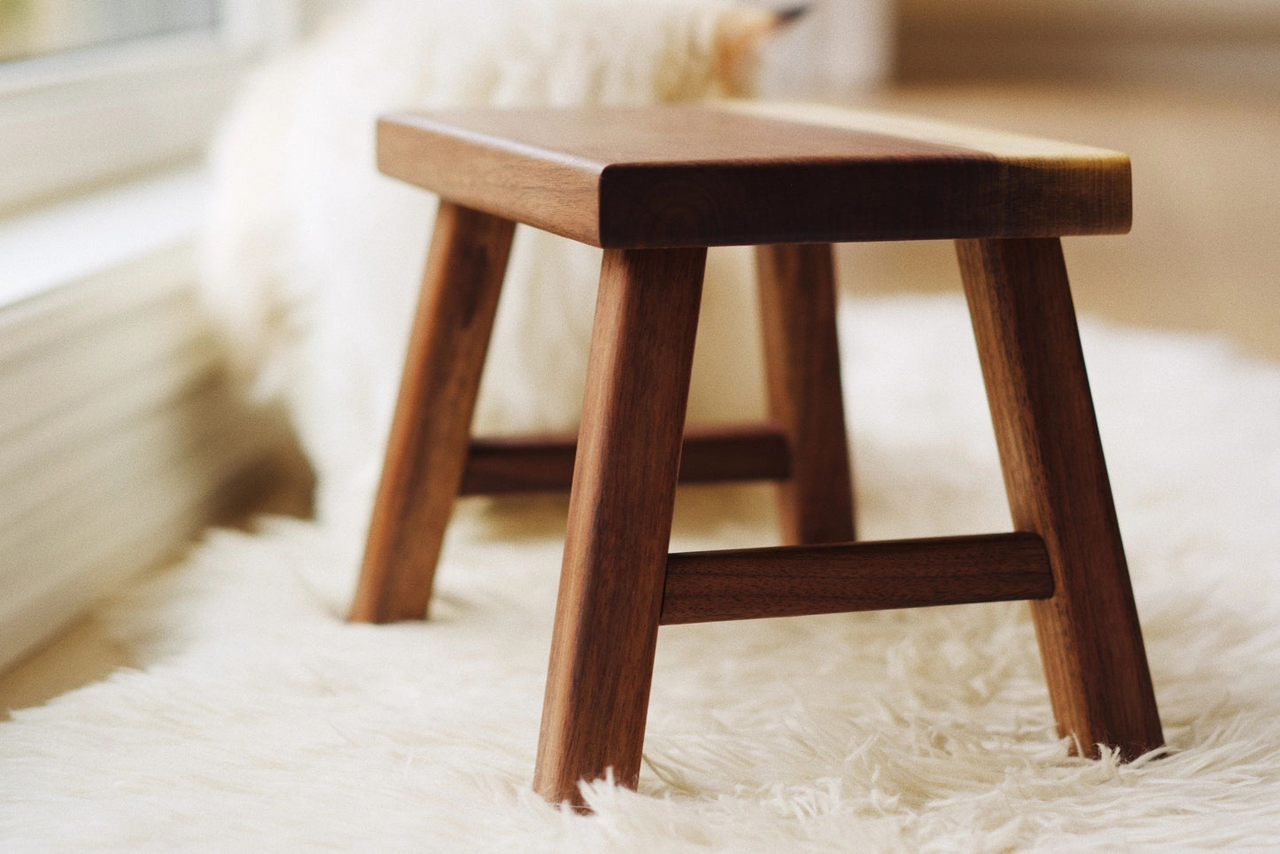Live Edge Walnut Stool